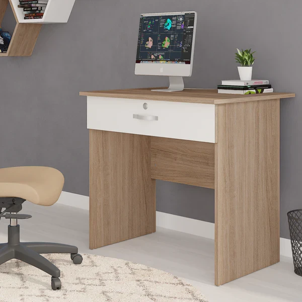 Modern Melamine Office Desk – Spanish MDF / Natural Plywood (Conter) – OFD-007