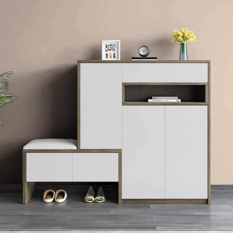 Shoe Cabinet with Seat -150×120×35 cm - SHC-001