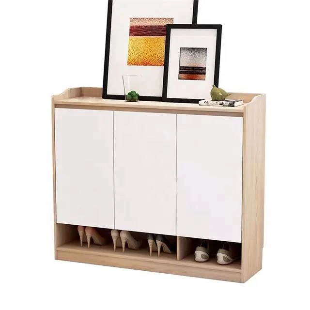 Shoe Cabinet - White and Beige - 120 × 120 × 35 cm - SHC-021