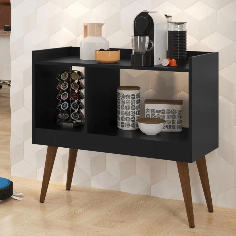 Coffee Corner - Black - 100×80×35 cm | Modern & Stylish Coffee Station