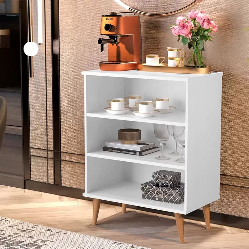 Coffee Corner - White - 60x80x35 cm - High-Quality MDF / Plywood-STG-007