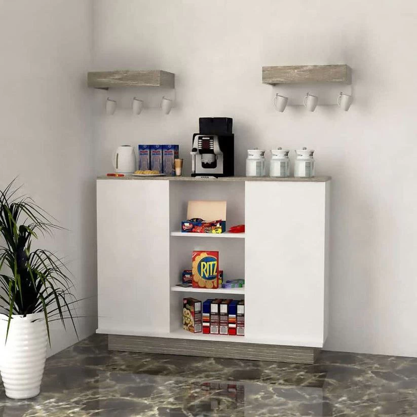 Coffee corner with decorative shelf, 30 x 120 cm