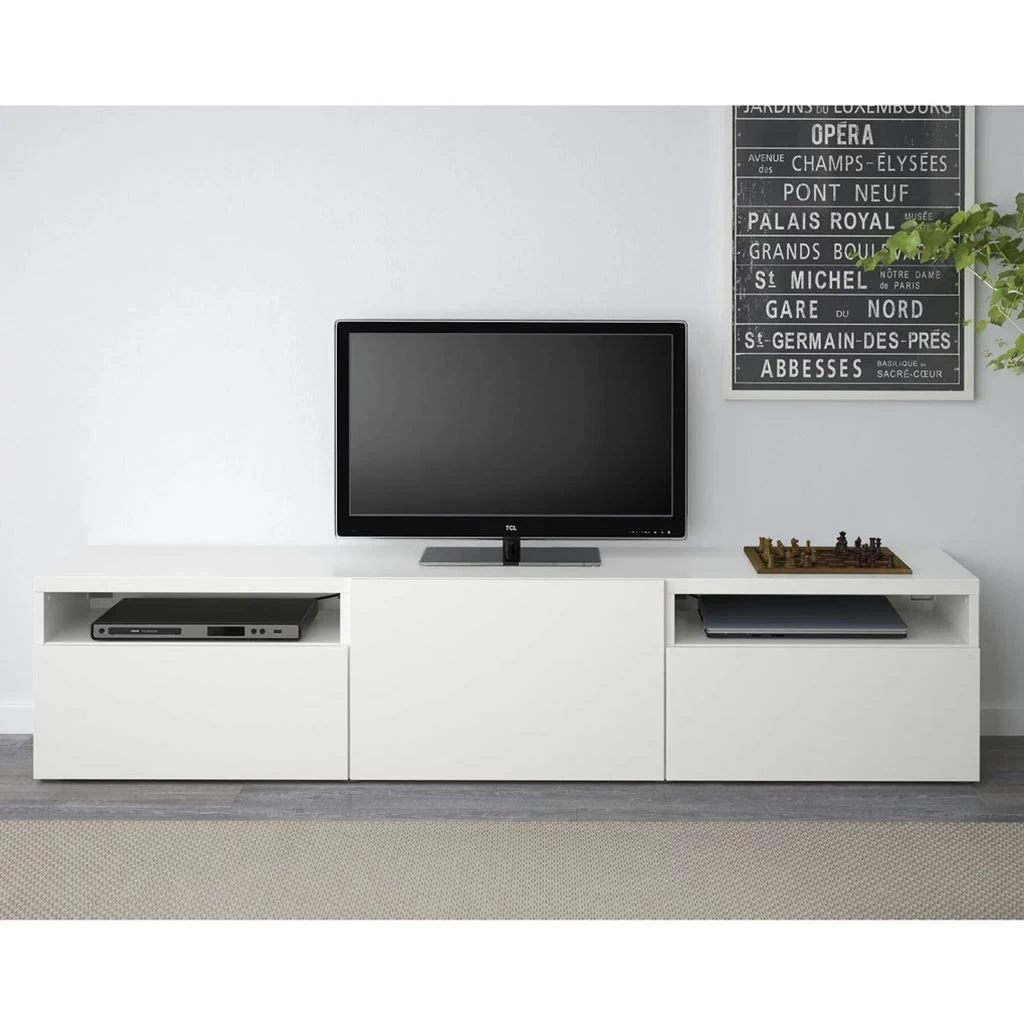 TV Unit – MDF –White – 120 × 40 × 35 cm-TVU-002