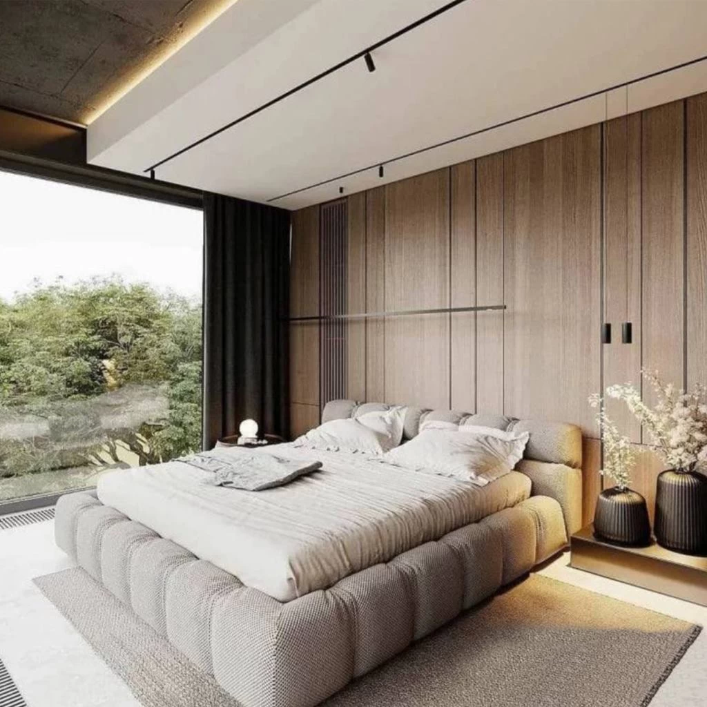 Super King MDF Linen Bed Beige - 90×210×230