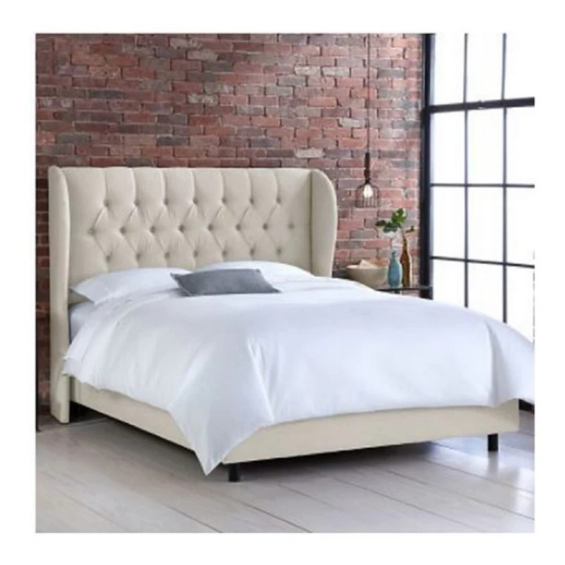 Button Tufted Bed 195x120 - Beige