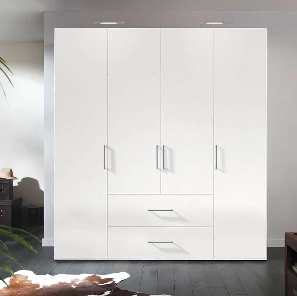 Wardrobe - White - 200×180×50 cm
