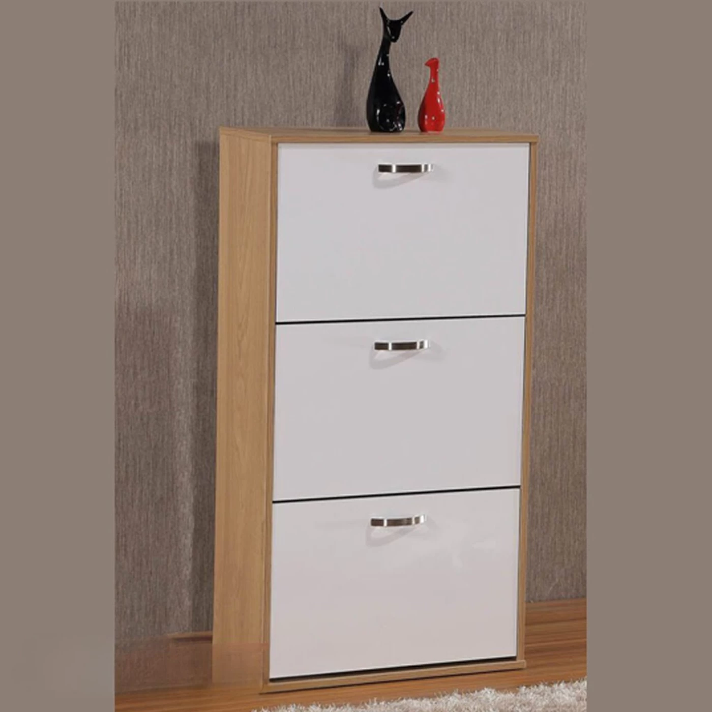 Shoe Storage - White & Wooden - SHC-038