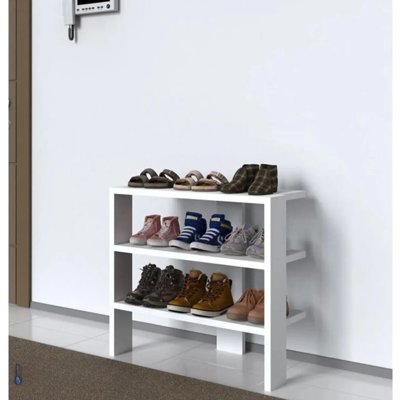 Shoe Rack 80x30x70x30 cm - White-SHC-049