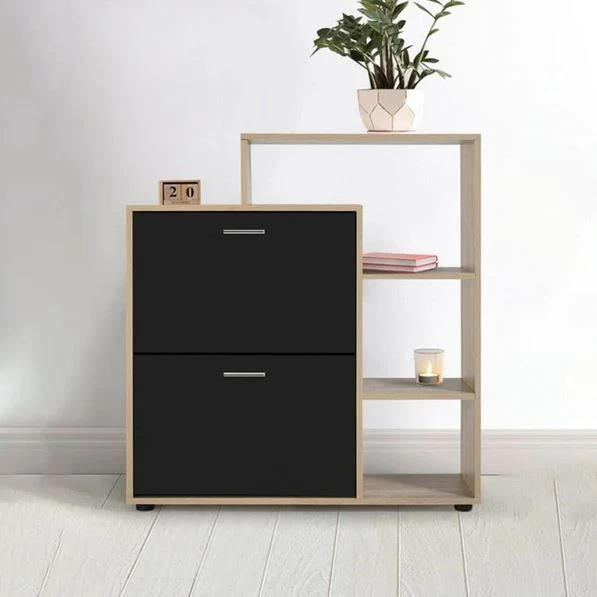 Shoe rack 35×90×90 - black,beige-SHC-075