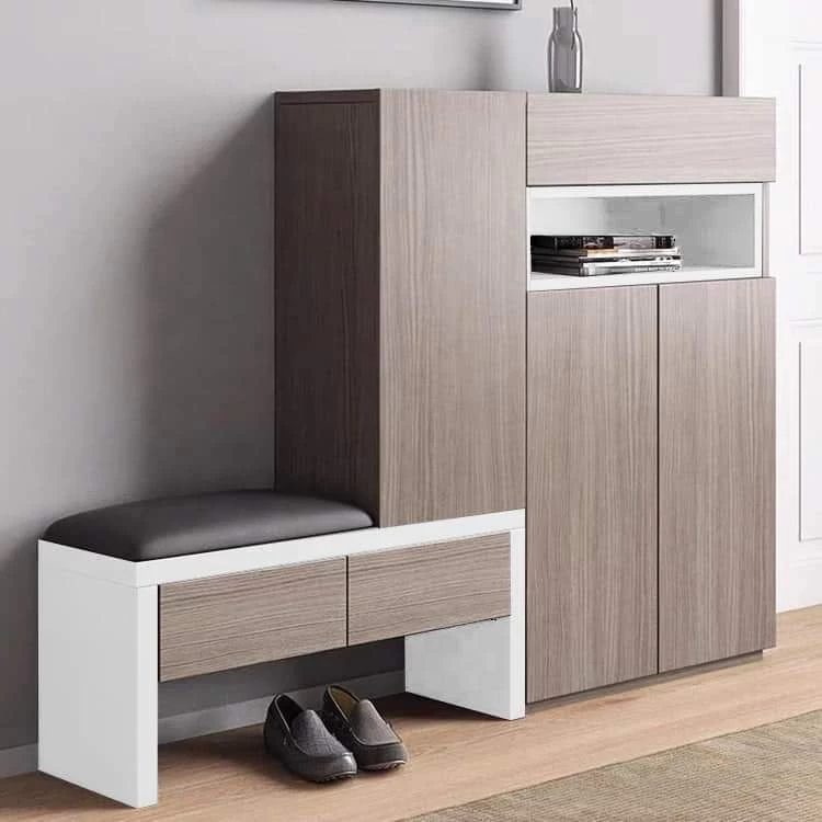 Shoe storage - White and beige- 150× 120 ×37cm-SHC-088