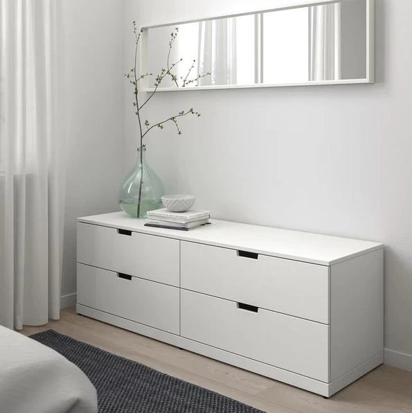 Drawer & Mirror Unit - White - 140 x 60 x 40 cm-STG-030