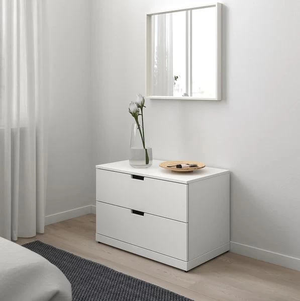 Drawer & Mirror Unit - White -80 x 55x 40 cm-STG-034