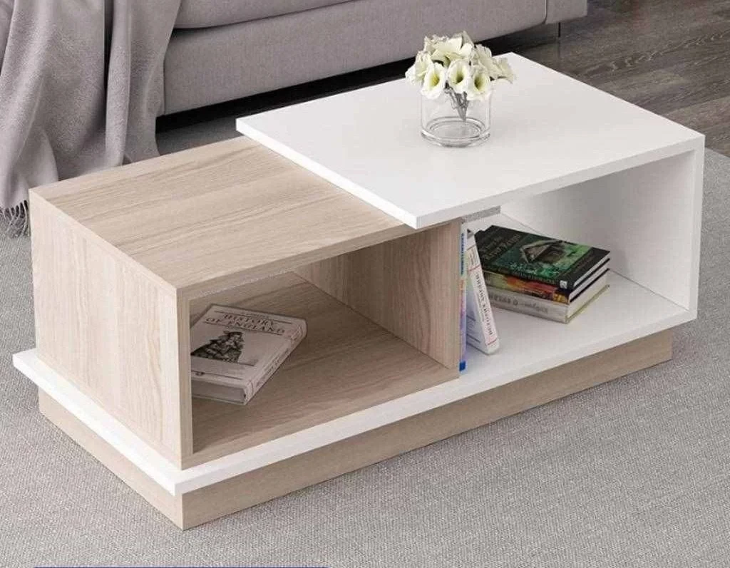 Coffee Table - White&Beige - 45x90x40 cة-CFTW-014