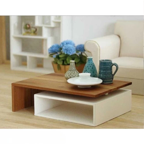 Coffee Table - Brown&White - 100x50x50 cة-CFTW-021