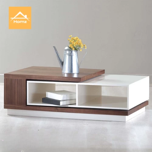 Coffee Table-White and Brown - 45x100x50 cة-CFTW-023