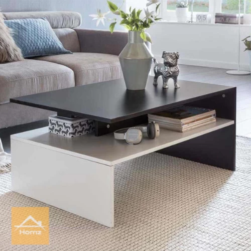 Coffee Table-White and Black - 50x100x45 cة-CFTW-027