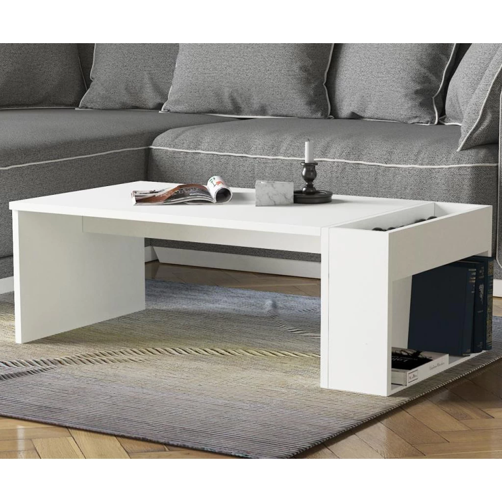 Simple Elegance Coffee Table - White-CFTW-031