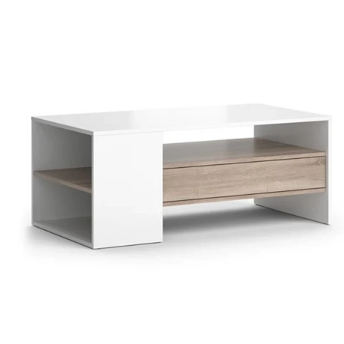 Coffee Table - White and Beige - 45x100x50 cm-CFTW-032