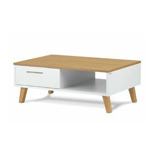 Coffee Table-White and Beige - 50x100x45 cm-CFTW-037