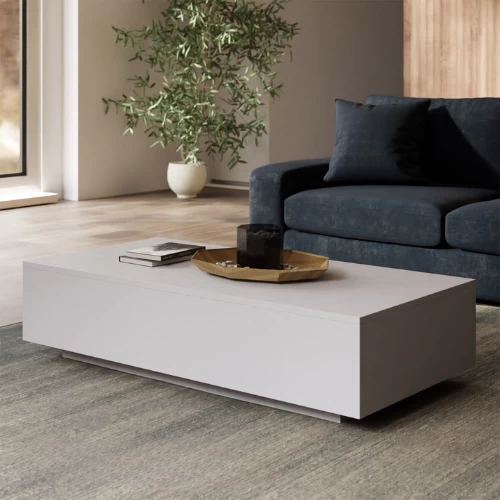 Coffee Table - White -50 × 100 × 40cm-CFTW-048