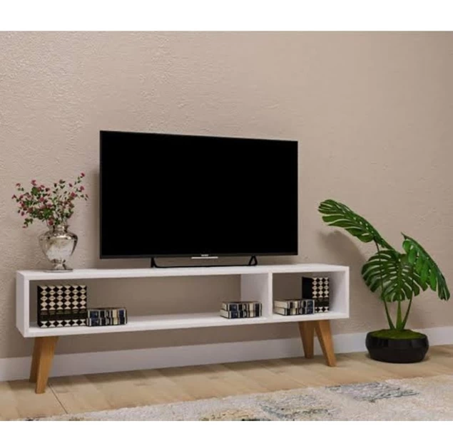 TV Stand - White - 120x30x50 cm-TVU-015