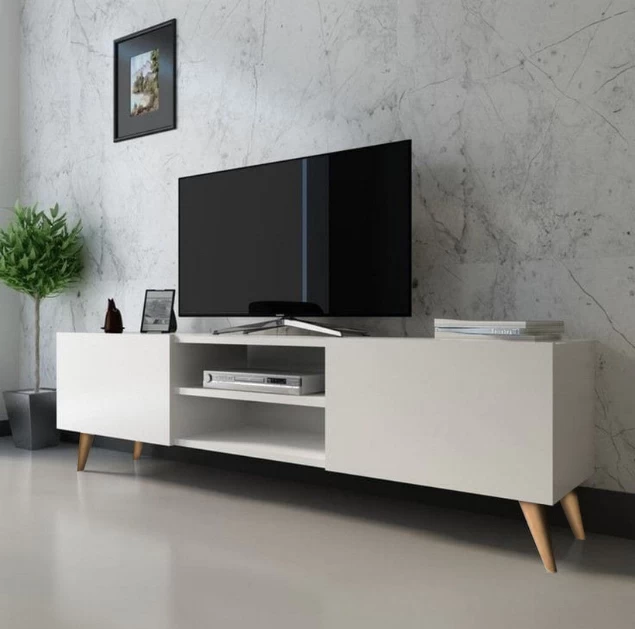TV Stand - White - 160x30x50 cm-TVU-016