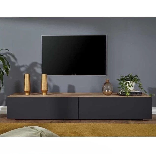 TV Stand - Gray and Beige - 140x35x30 cm-TVU-022