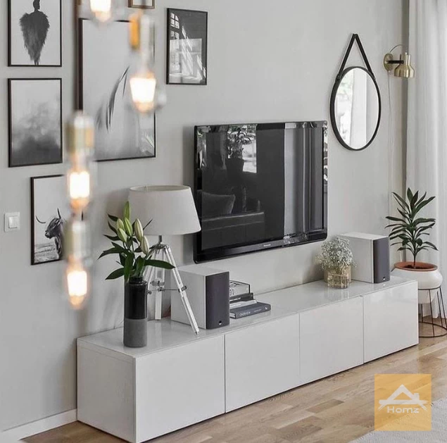 TV Stand - White - 180x30x40 cm-TVU-029