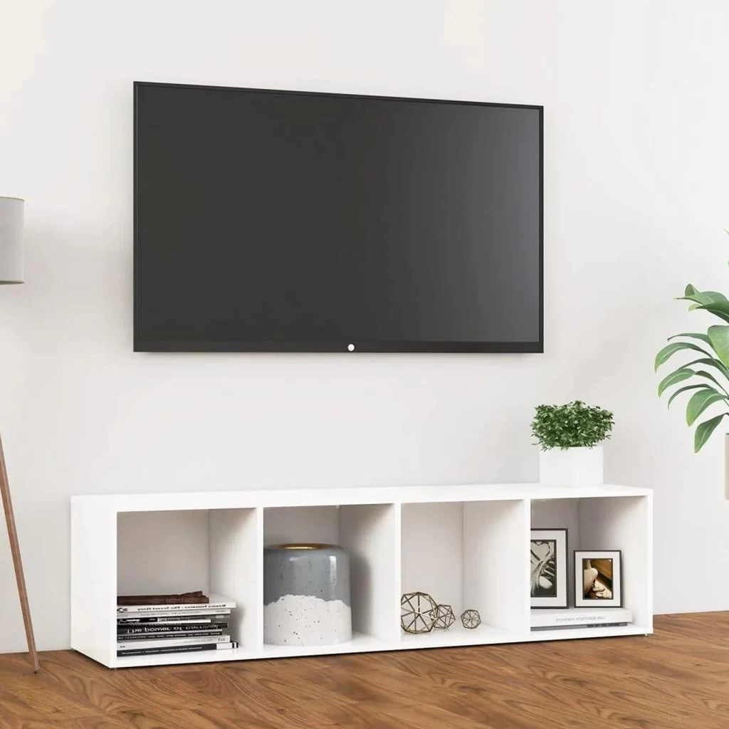 TV Stand - White - 160x40x35 cm-TVU-034