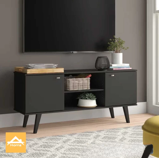 TV Stand - Black - 140x55x30 cm-TVU-052