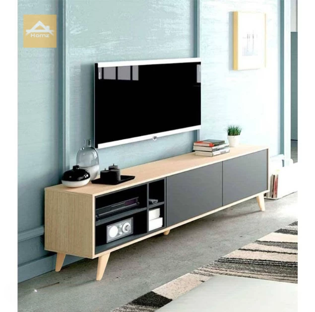 TV Stand - Beige and Gray - 180x55x30 cm-TVU-053