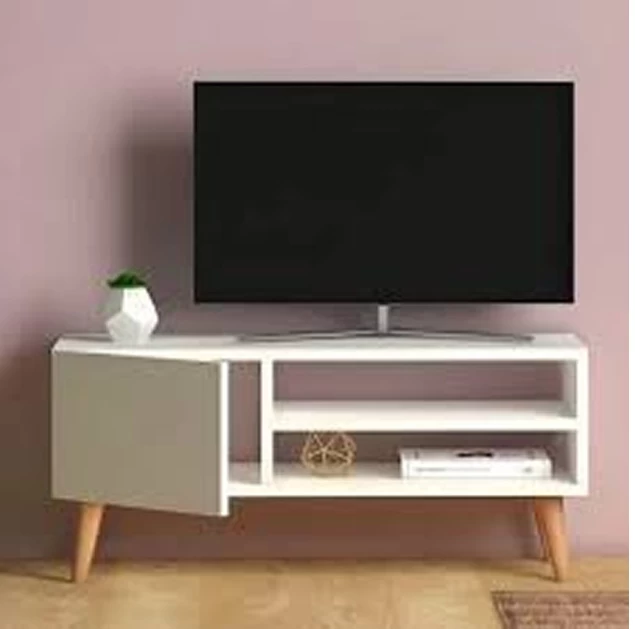 TV Stand - White - 120x30x50 cm-TVU-059