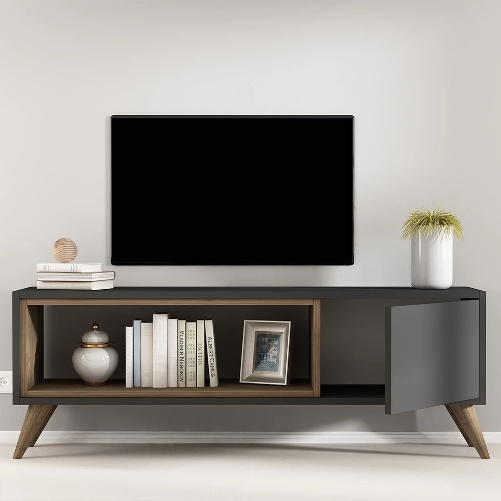 TV Stand - Gray & Beige - 123x45x30-TVU-068