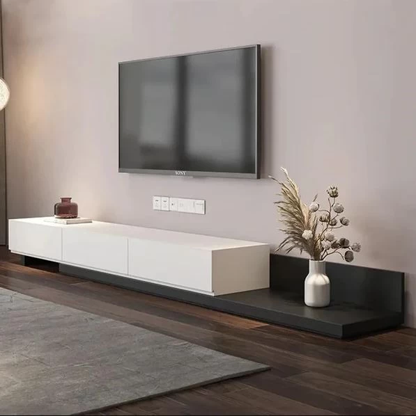 TV Stand - White&Gray- 220×35×35 cm-TVU-083