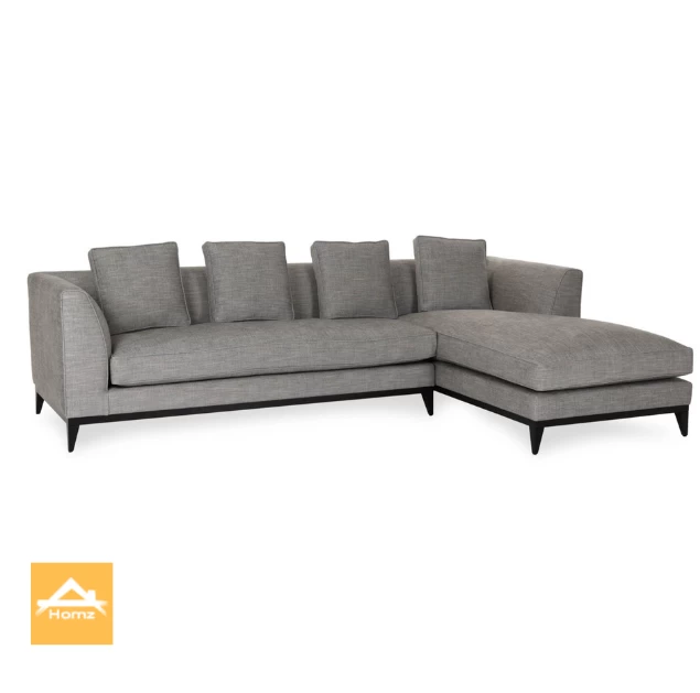 Gray Sectional Sofa - Beechwood - Linen Fabric - 260×180 cm-CRS-016