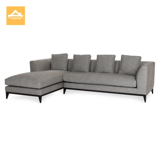 Gray Sectional Sofa - Beechwood - Linen Fabric - 260×180 cm-CRS-017