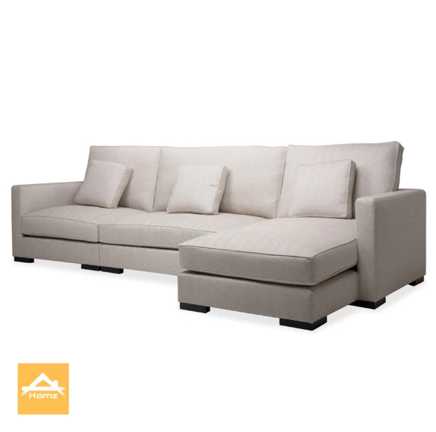 Off-White Sofa 3 pieces - Beech Wood - Linen Fabric - 340×170 cm-CRS-018