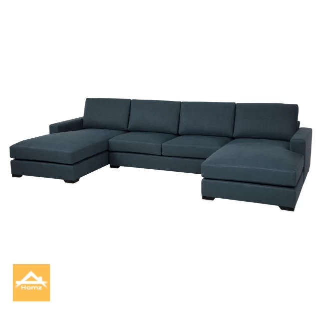 Dark Gray Sectional Sofa - Linen Fabric - 352x180x180 cm - 3 Pieces-CRS-019