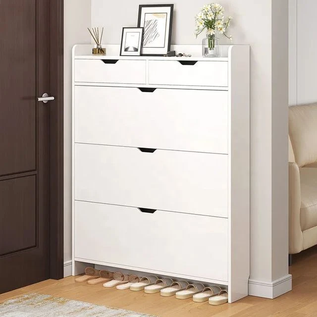 Shoe Cabinet - White - Counter / MDf-SHC-099