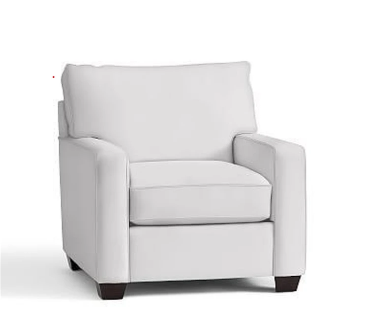 Chair - White Velvet Fabric - 80x80x90 cm