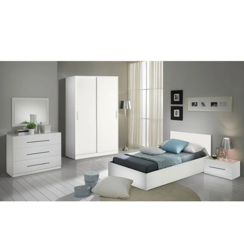Bedroom Set - Spanish MDF Wood - 5 Pieces - White