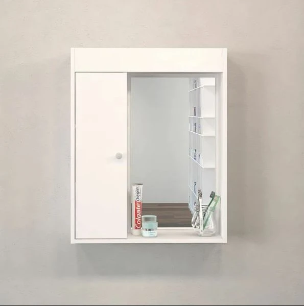 Bathroom Storage Unit - White - 80×20×90 cة-BST-001