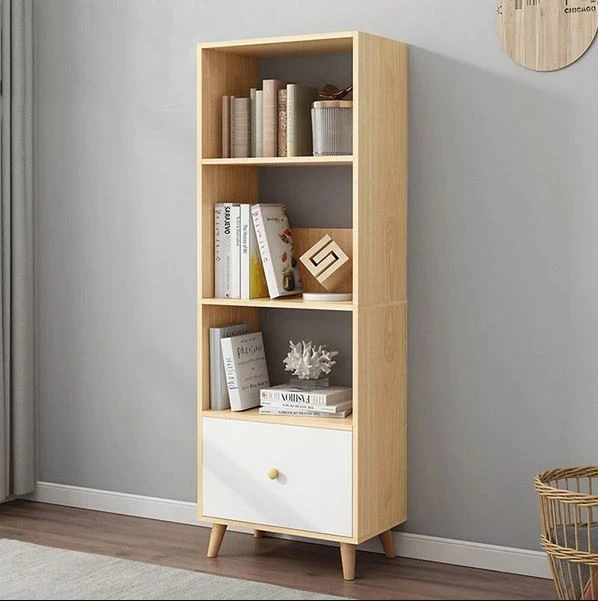 Bookshelf - White and Beige - 60×30×160 cm