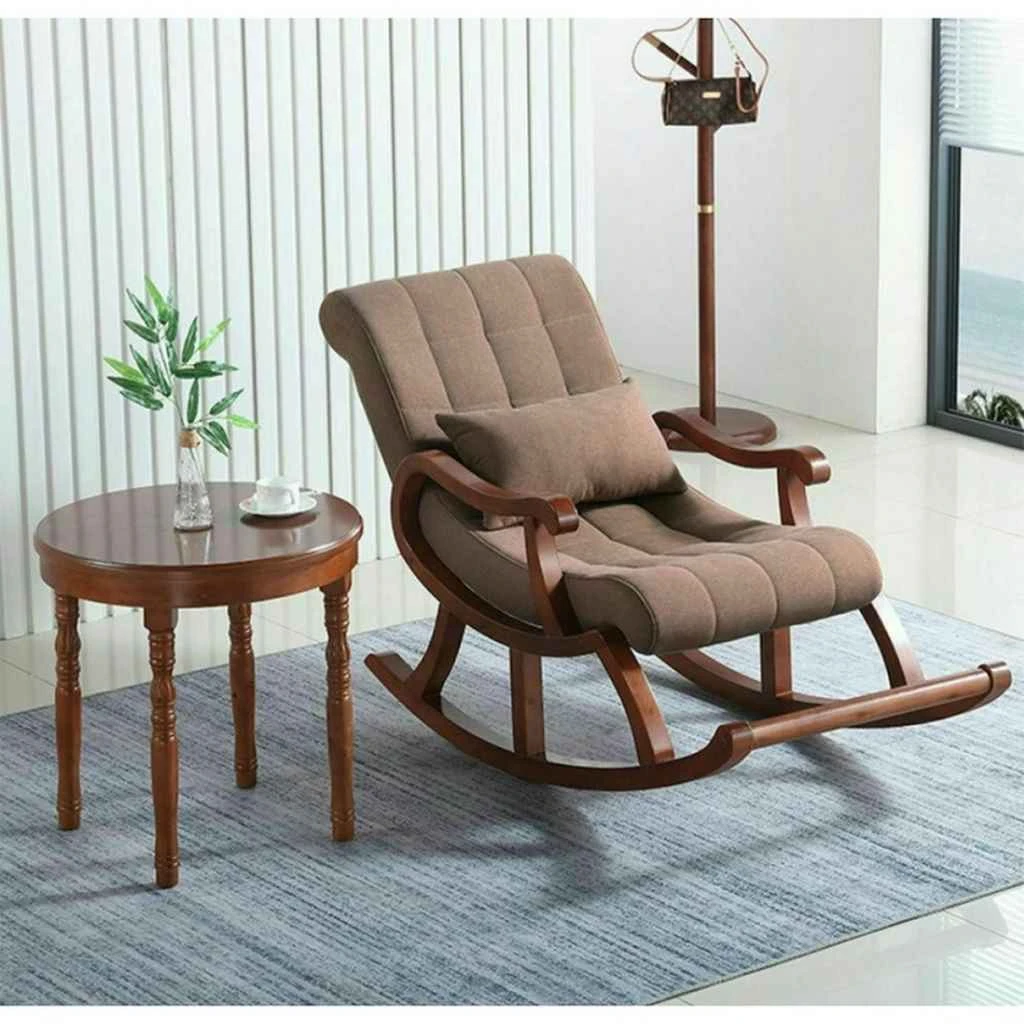 Rocking Chair - Red Beech Wood - Brown