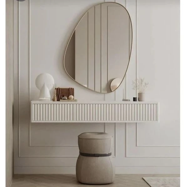 Wooden Vanity with Mirror - 40×120 cm