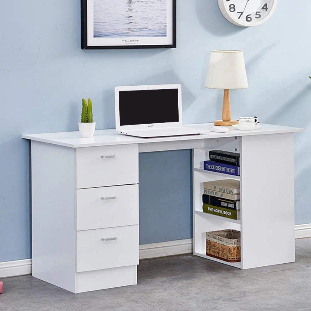 White MDF Desk - 120×74×60 cm