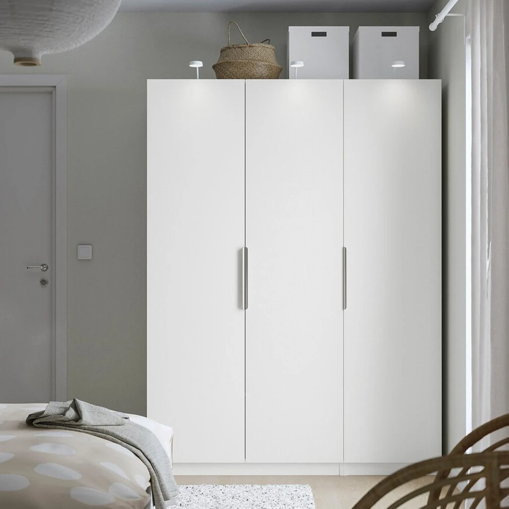 Wardrobe - Spanish MDF Wood - White - 180×150×50 cm
