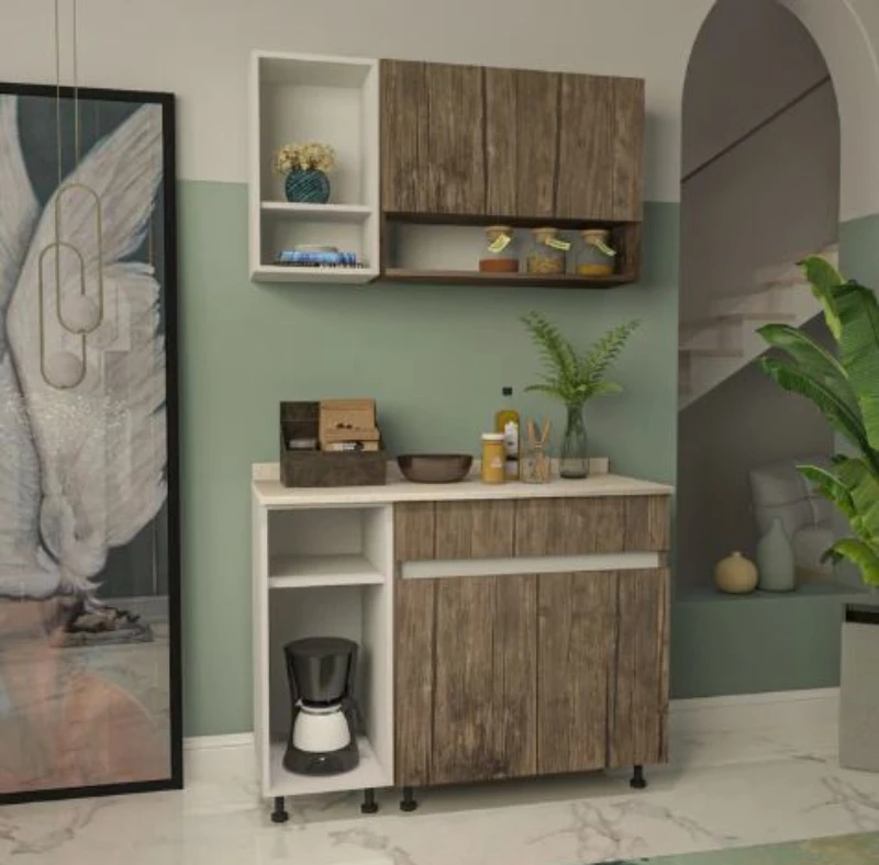 Kitchen – Two Pieces in Brown and Whit-KST-003