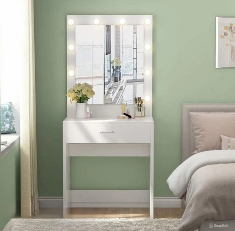 Dressing Table - White - 90×180×40 cm