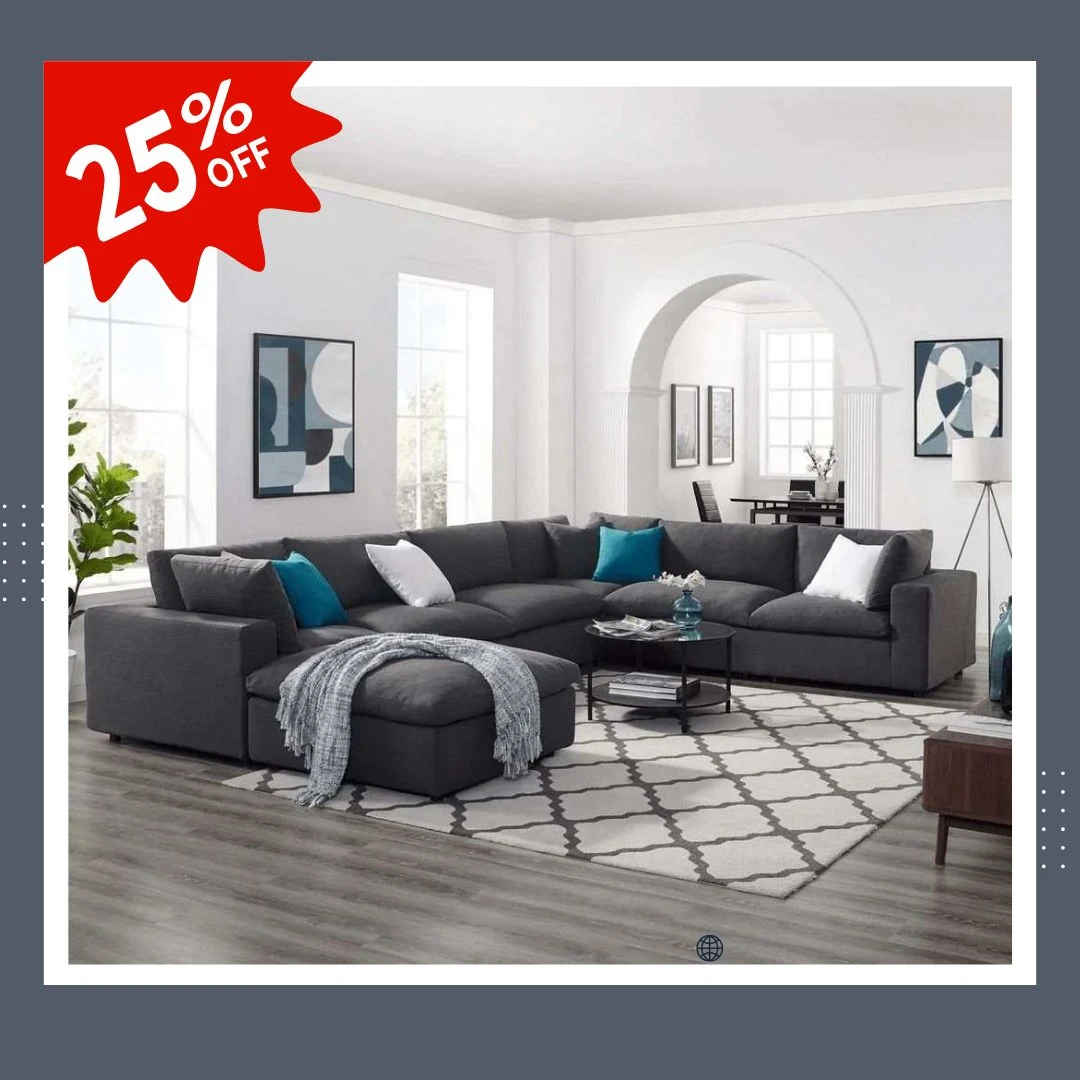 Gray Corner Sofa - Velvet / Linen - 160x220x300 cm-CRS-032